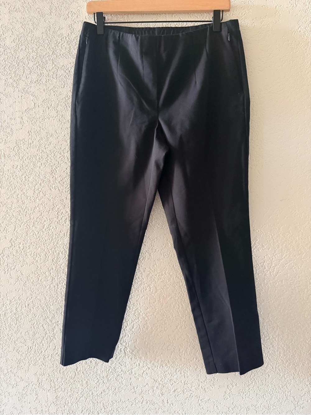 J. JILL Black Ankle Dress Casual Pants Front Side Zipper Womens Sz 10 Petite